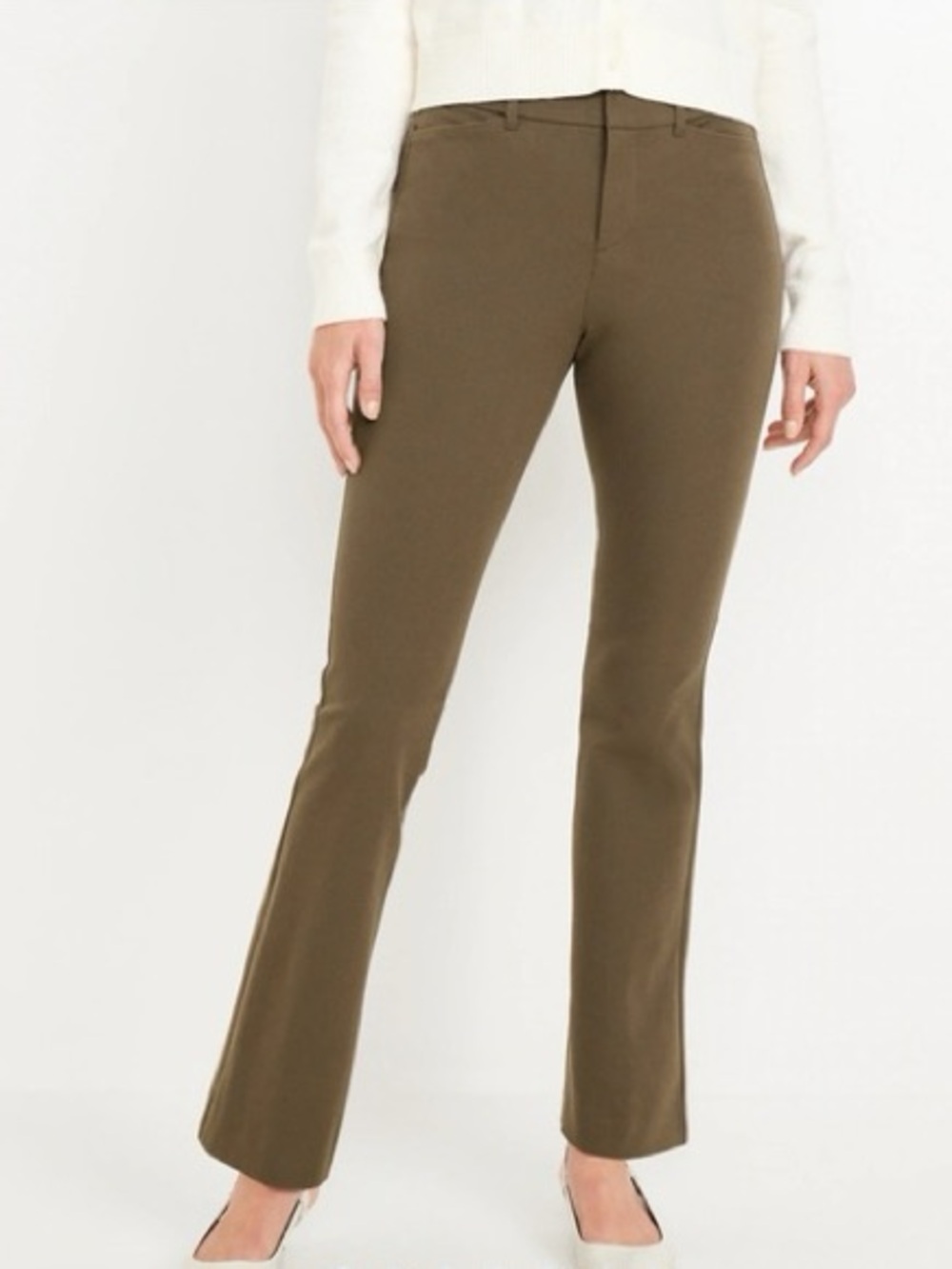 Old Navy Olive Brown High Waisted Stretch Flare Pixie Pants